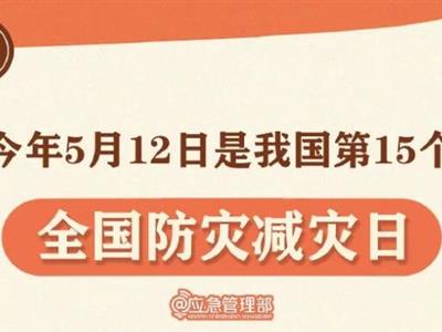 劃重點！9張圖了解第15個全國防災減災日